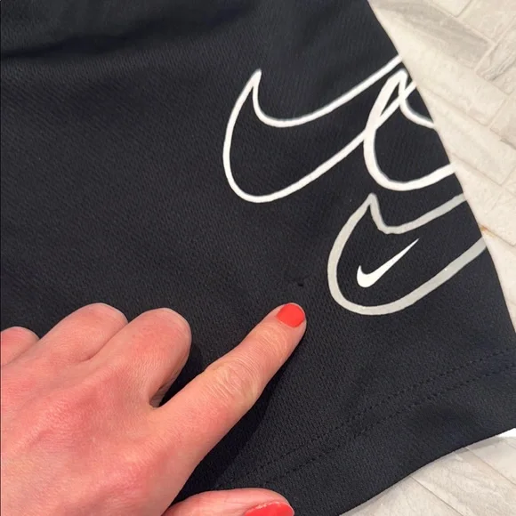 Nike Blue T-Shirt and Black Shorts Set, size kids 7